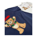 MOSCHINO completo 2pz t-shirt-shirt Bianco/blu per Bambino HVK024 BIANCO/BLU MOSCHINO