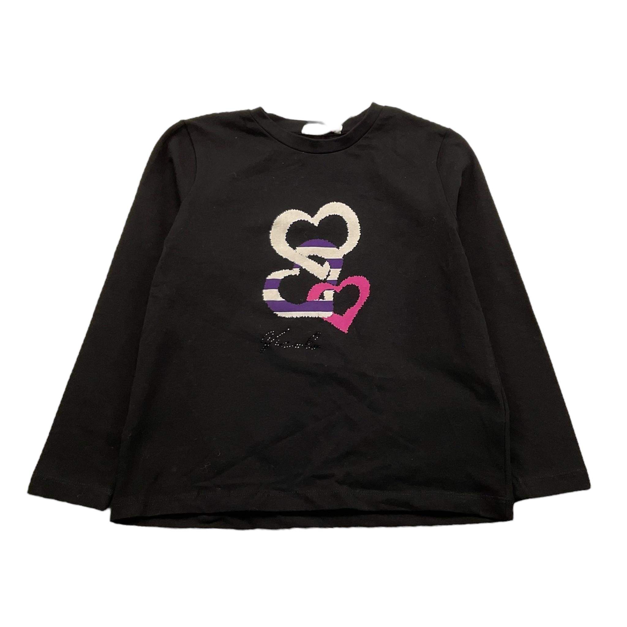 VICOLO shirt girocollo tinta unita ocn stampa Nero per Bambina 3141M0638 NERO VICOLO