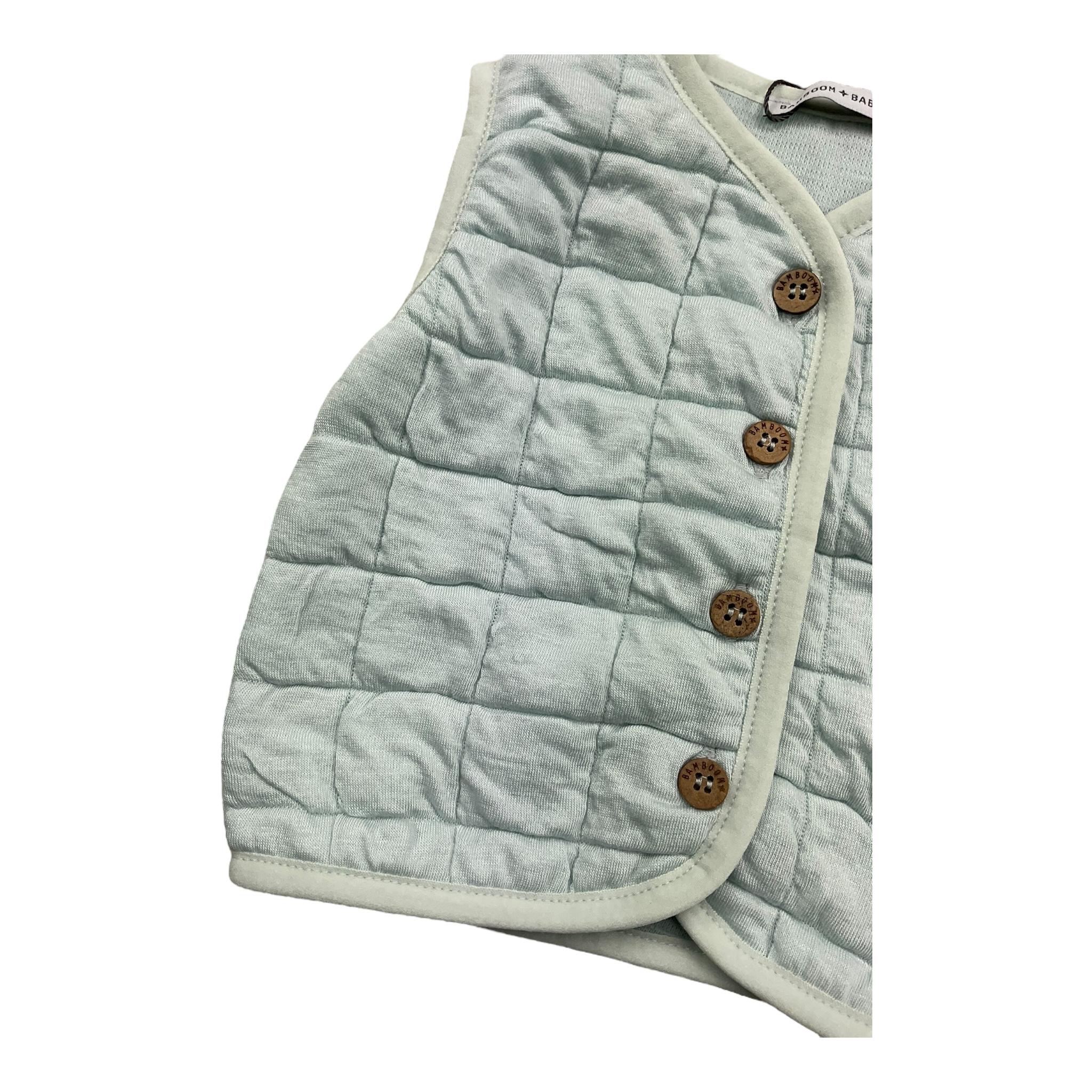 BAMBOOM+BABIES gilet tinta unita con bottoni in contrasto Azzurro per Neonato 713 AZZURRO BAMBOOM+BABIES