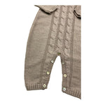 BABY LORD tutina manica lunga tinta unita cn babbucce Fango per Neonato 316 FANGO BABY LORD