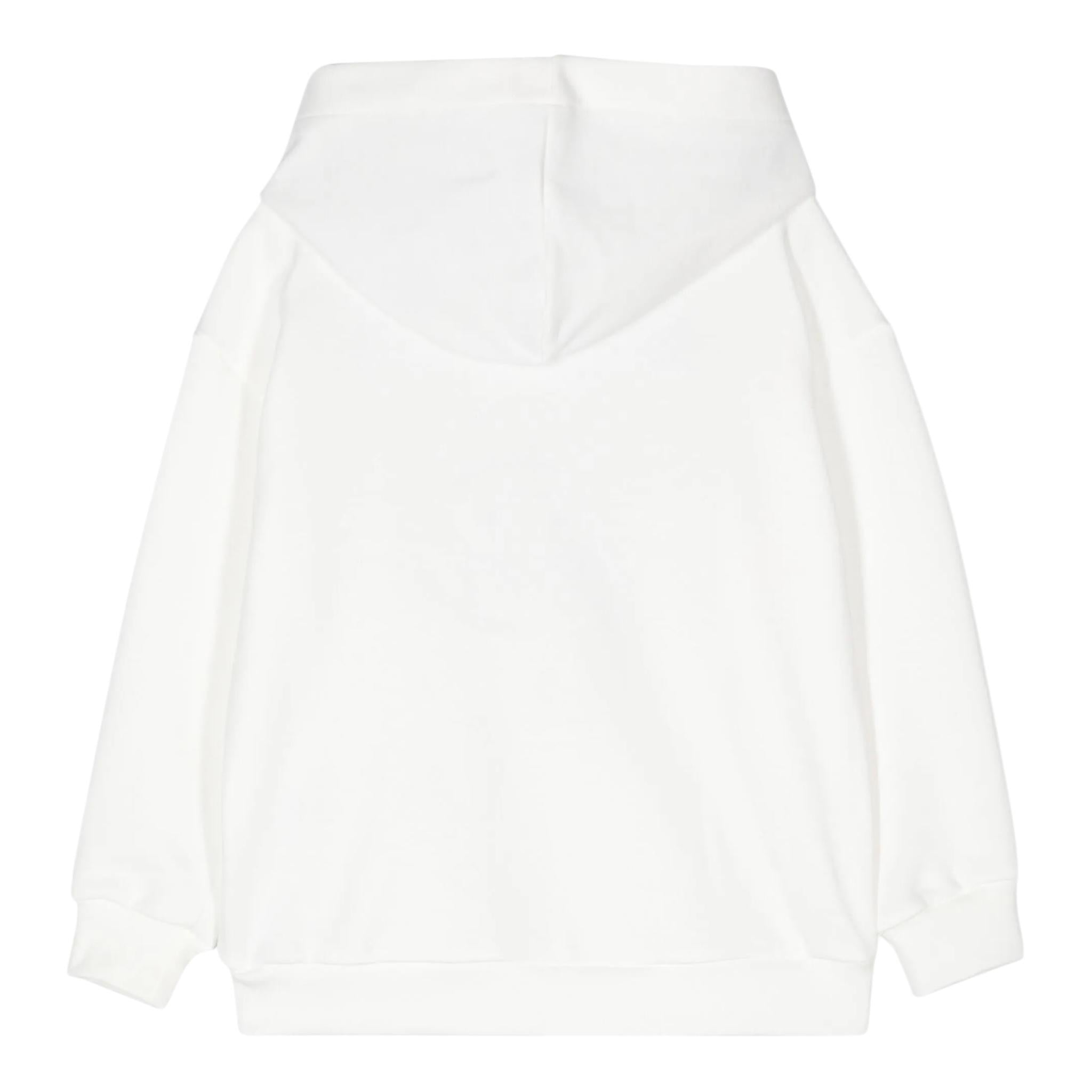 EMILIO PUCCI felpa chiusa con cappuccio tinta unita con ricami Bianco per Bambina PV4A50 BIANCO EMILIO PUCCI
