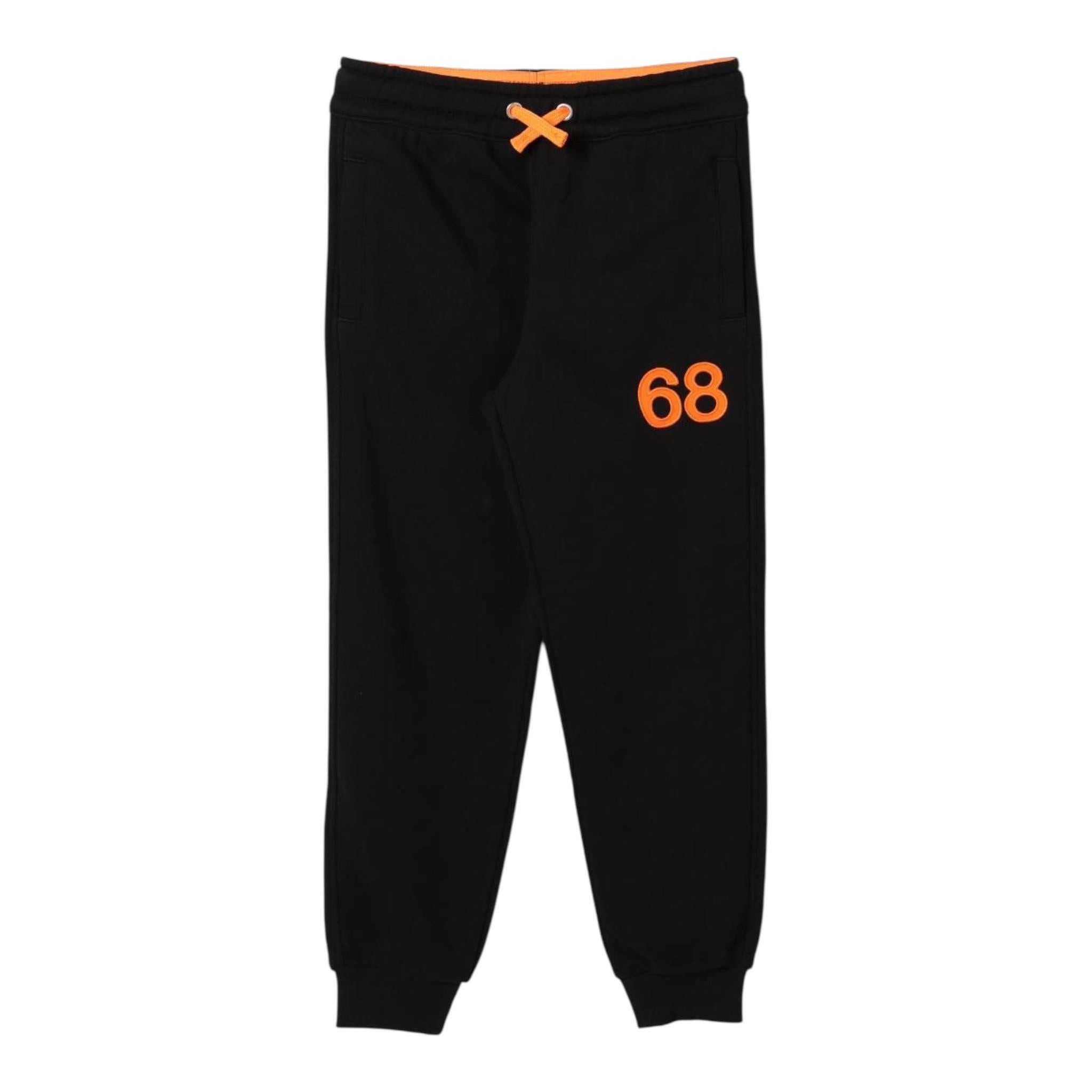 SUN68 pantalone tuta tinta unita con logo Nero per Bambino F44345J NERO SUN68