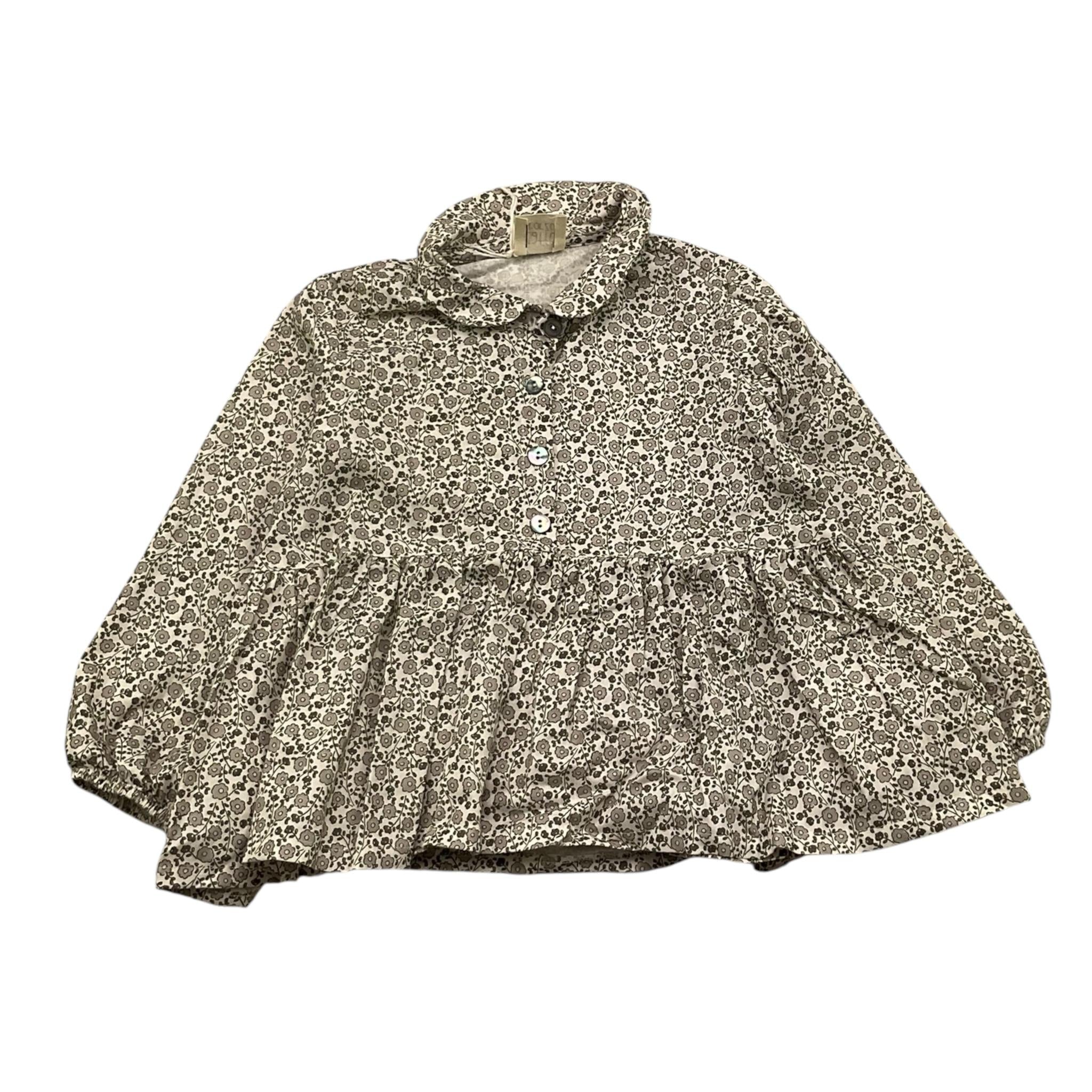 CAFFE' D'ORZO camicia manica lunga fantasia floreale Verde per Neonata ZV5010 VERDE CAFFE' D'ORZO