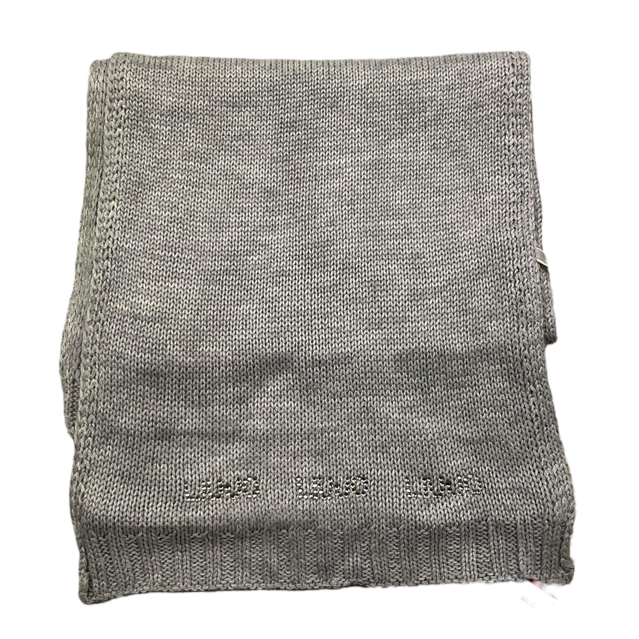 LIU JO sciarpa tinta unita con logo brillantinat Grigio per Bambina G63080 GRIGIO LIU JO