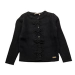 LIU JO cardigan tinta unita con applicazioni fiocchi Nero per Neonata KF4038 NERO LIU JO