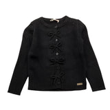 LIU JO cardigan tinta unita con applicazioni fiocchi Nero per Neonata KF4038 NERO LIU JO