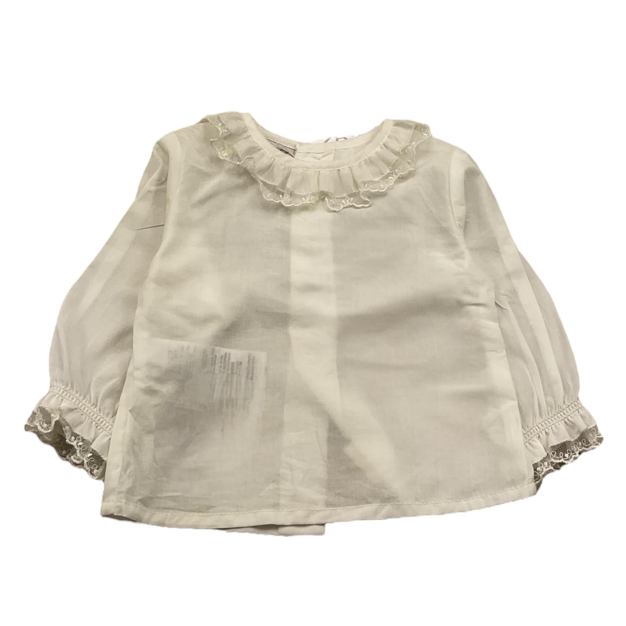 PAZ RODRIGUEZ camicia manica lunga tinta unita Panna per Neonata 006150910 PANNA PAZ RODRIGUEZ