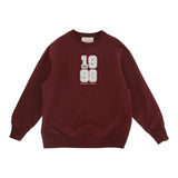 ELISABETTA FRANCHI felpa chiusa girocollo tinta unita con stampa in contrasto Bordeaux per Bambina EFFE127X BORDEAUX ELISABETTA FRANCHI