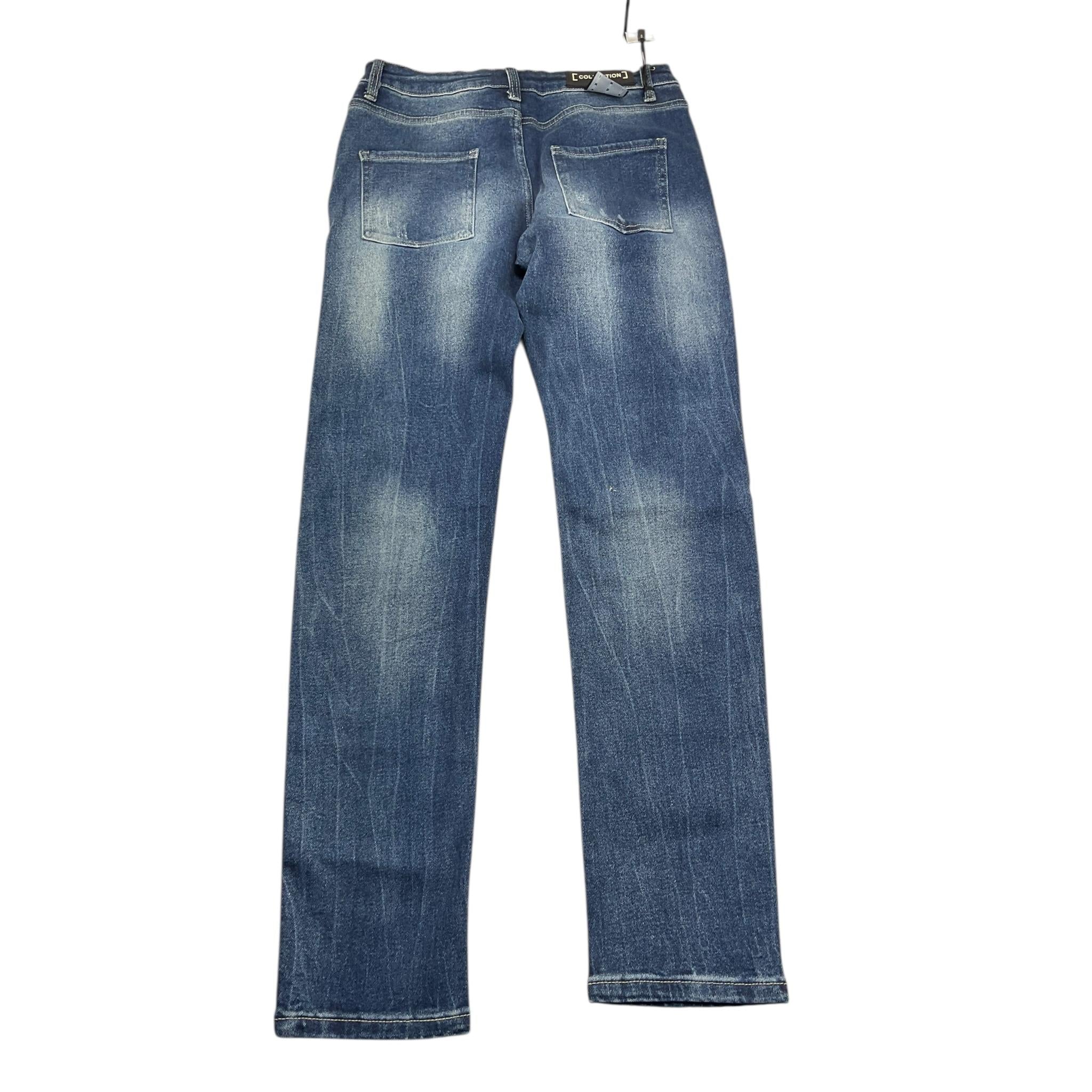 DANIELE ALESSANDRINI jeans tinta unita 5 tasche Blu per Bambino 1231PD1271 BLU DANIELE ALESSANDRINI