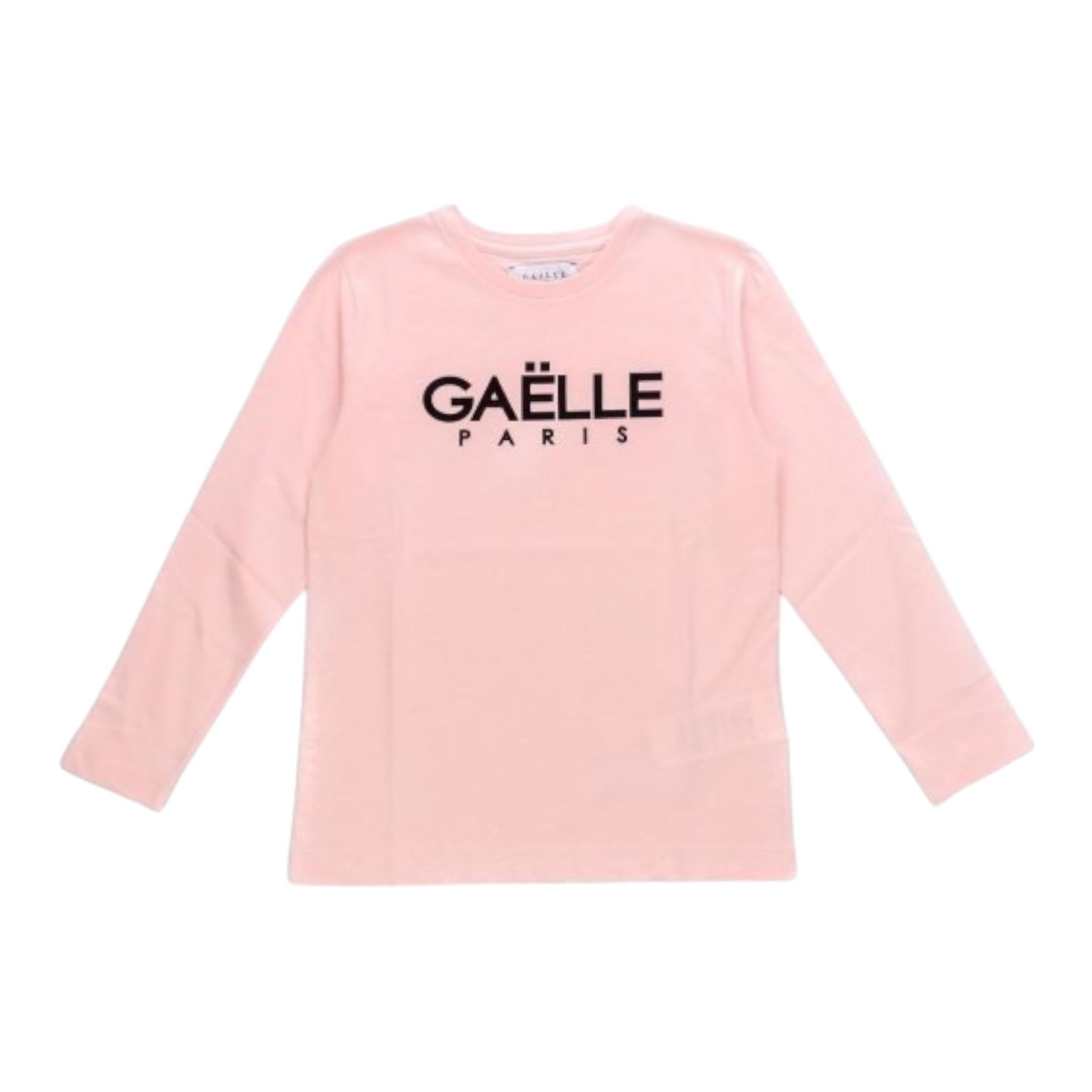GAELLE shirt girocollo tinta unita con stampa Rosa per Bambina 2741M00316 ROSA GAELLE