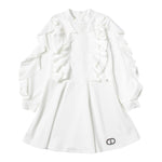 TWINSET abito tinta unita mezzo collo Bianco per Bambina 222GJ223A BIANCO TWINSET