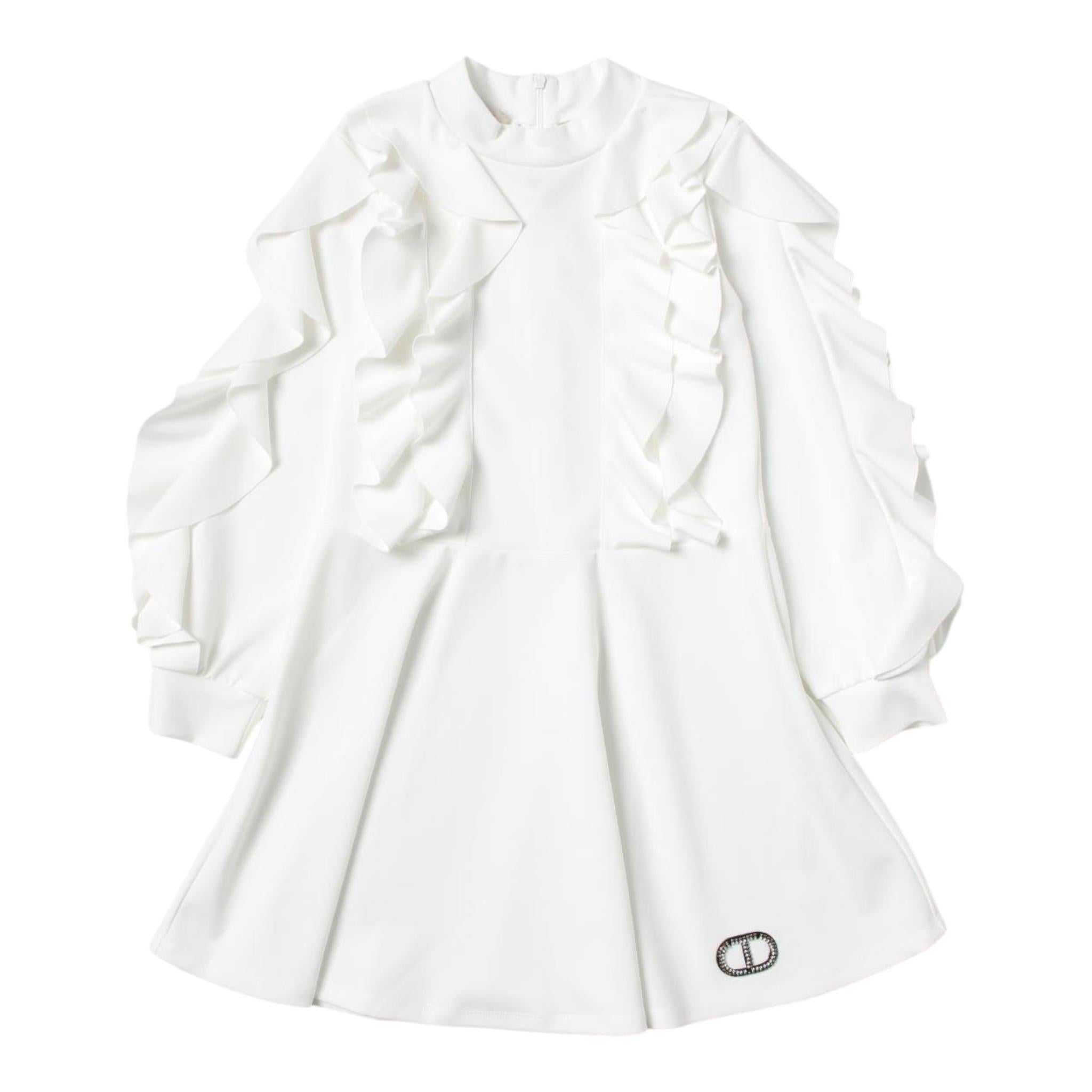 TWINSET abito tinta unita mezzo collo Bianco per Bambina 222GJ223A BIANCO TWINSET