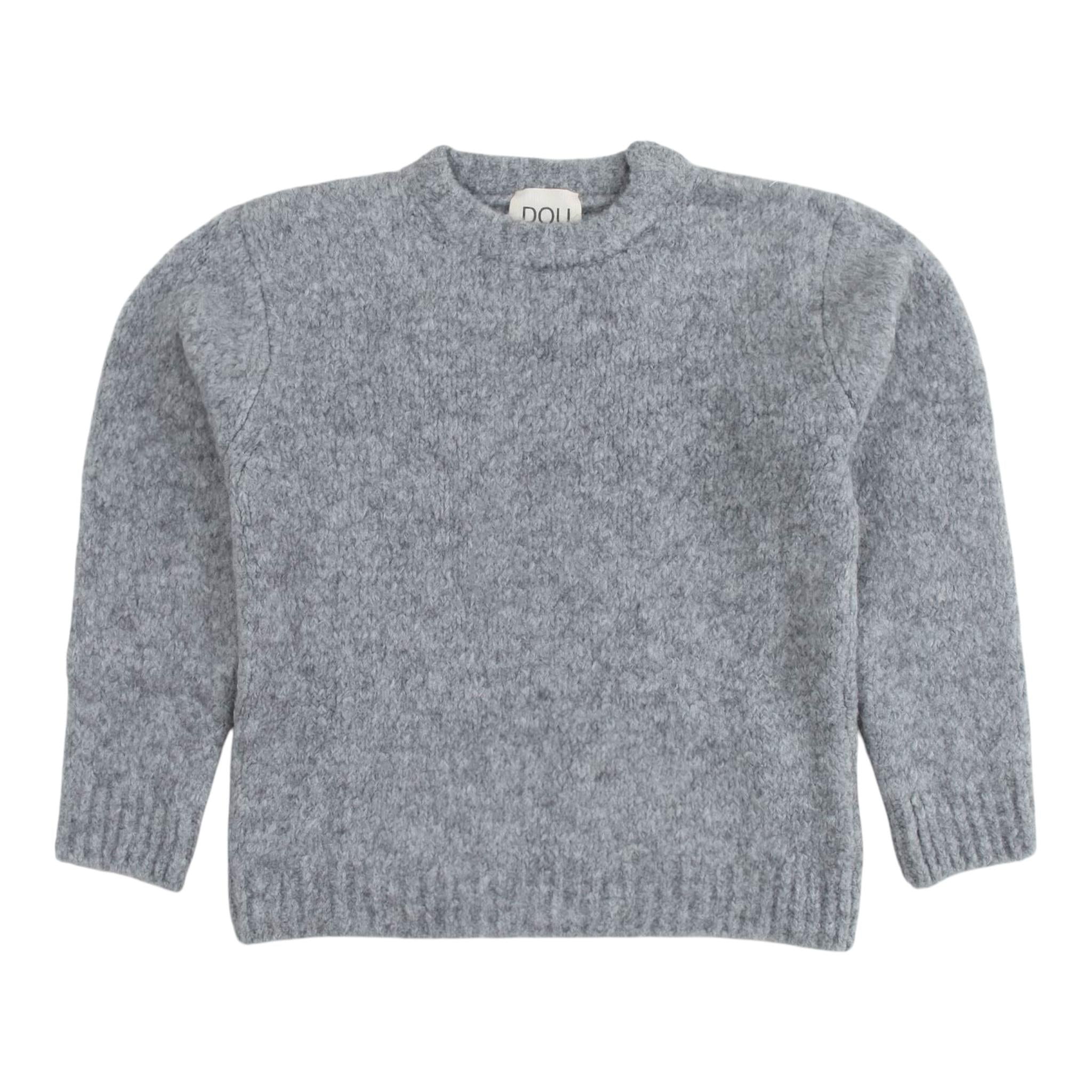 DOU DOU maglia girocollo tinta unita Grigio per Bambina DV9P50 GRIGIO DOU DOU