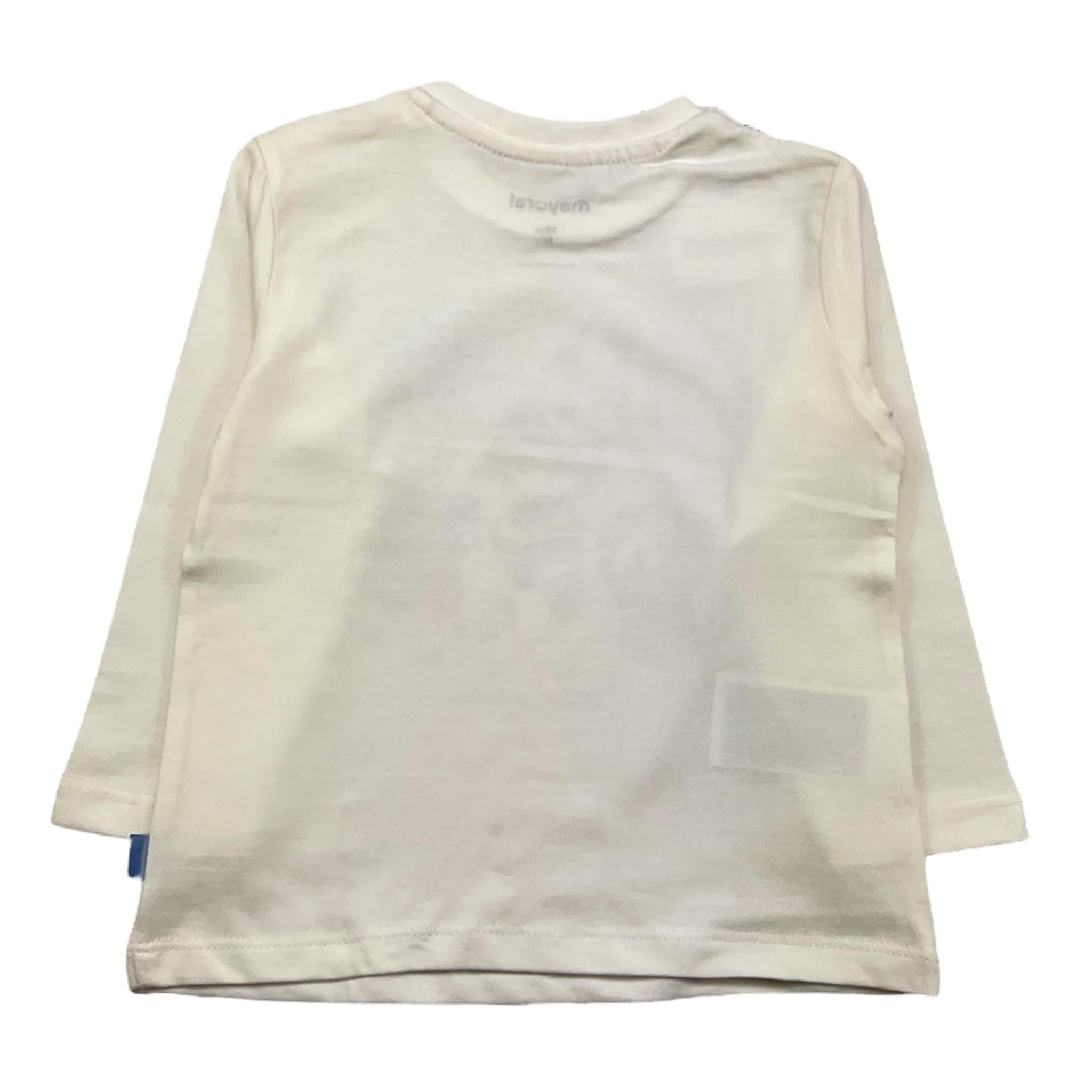 MAYORAL shirt girocollo tinta unita con stampa in contrasto Bianco per Bambino 2032J BIANCO MAYORAL
