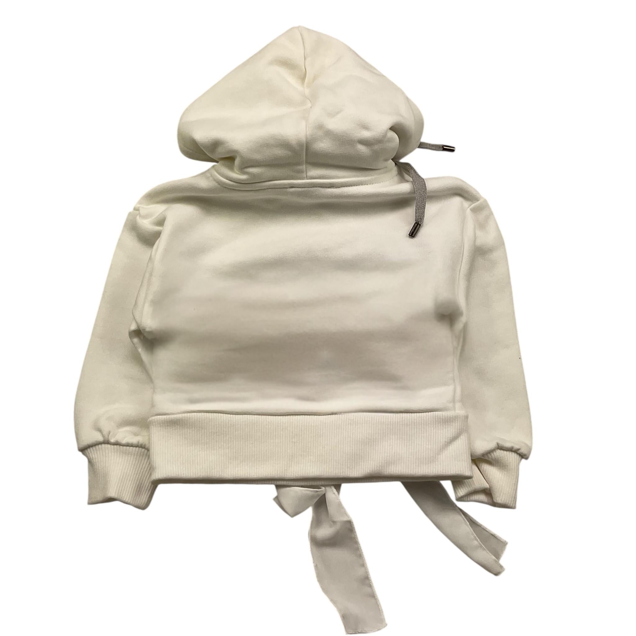 M+E' felpa chiusa con cappuccio tinta unita Bianco per Bambina UE1557J BIANCO M+E'