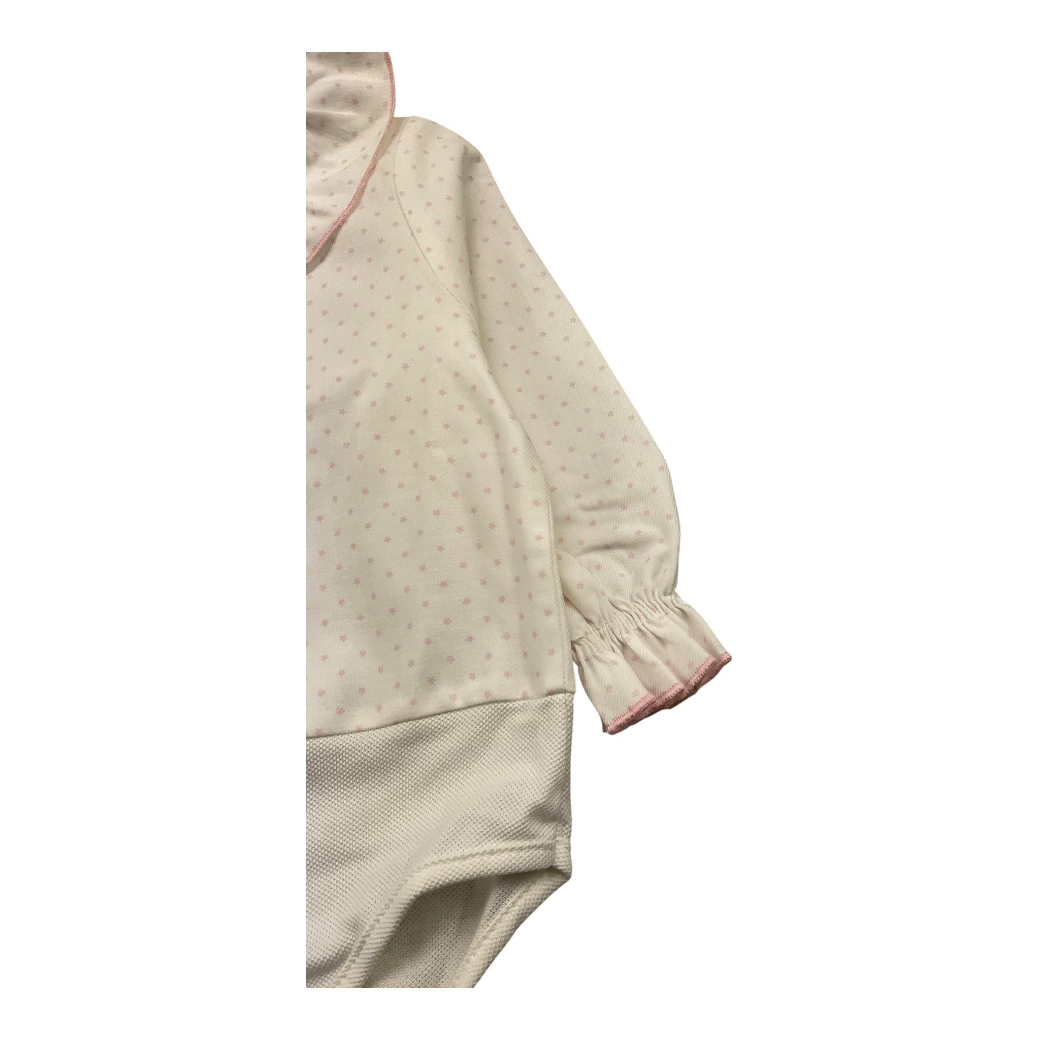 LA STUPENDERIA camicia modello body tinta unita con fantasia stelle Bianco per Neonata TBBD52X BIANCO LA STUPENDERIA