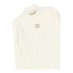 TWINSET maglia mezzo collo tinta unita a costine Bianco per Bambina 242GJ3190X BIANCO TWINSET