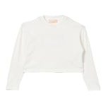 ELISABETTA FRANCHI shirt girocollo tinta unita con stampa Panna per Bambina EFTS224XXX PANNA ELISABETTA FRANCHI