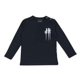 JOHN RICHMOND shirt girocollo tinta unita con stampa Nero per Neonato RIA24070TS NERO JOHN RICHMOND