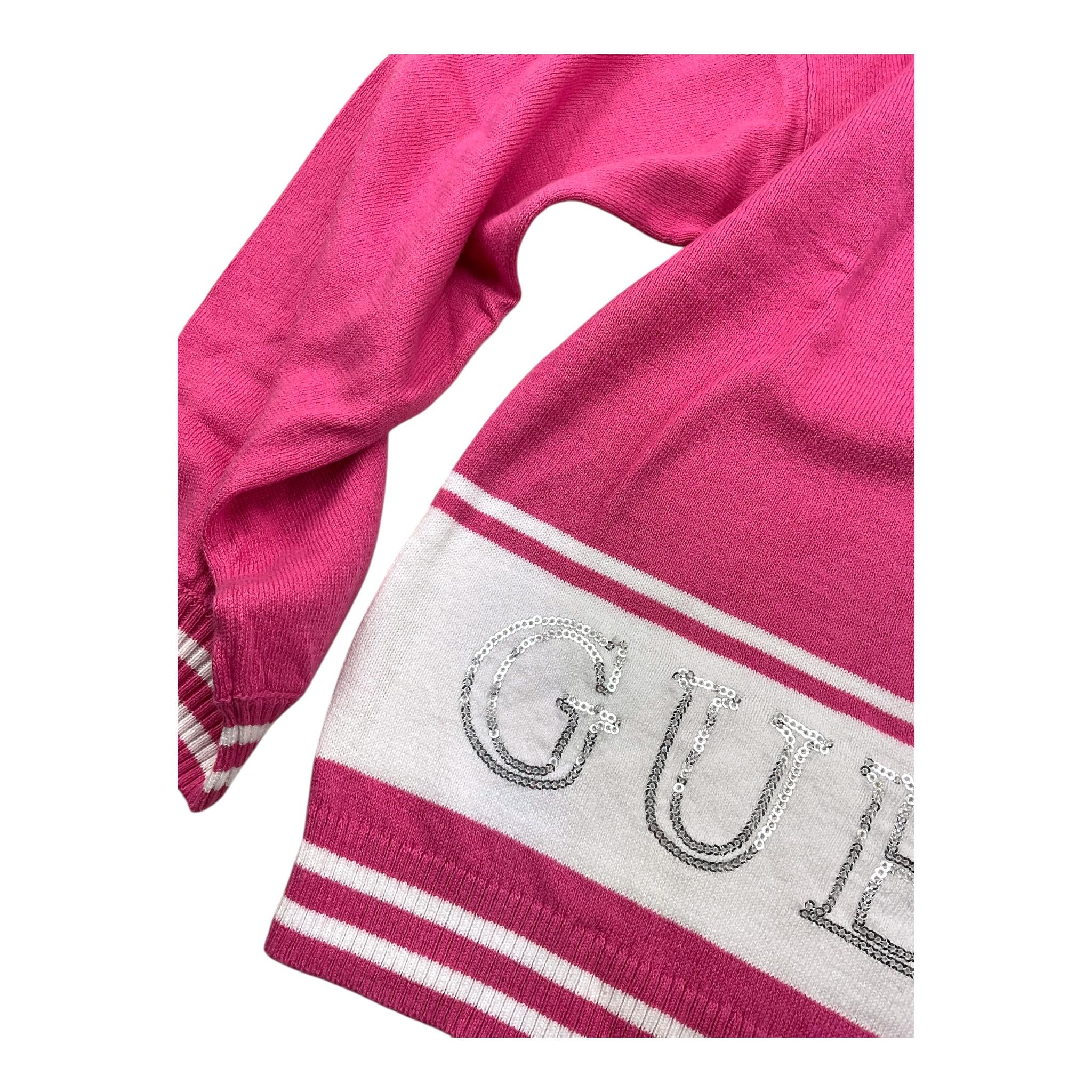 GUESS maglia girocollo tinta unita coon logo Rosa per Bambina K4YR00Z3GW0 ROSA GUESS