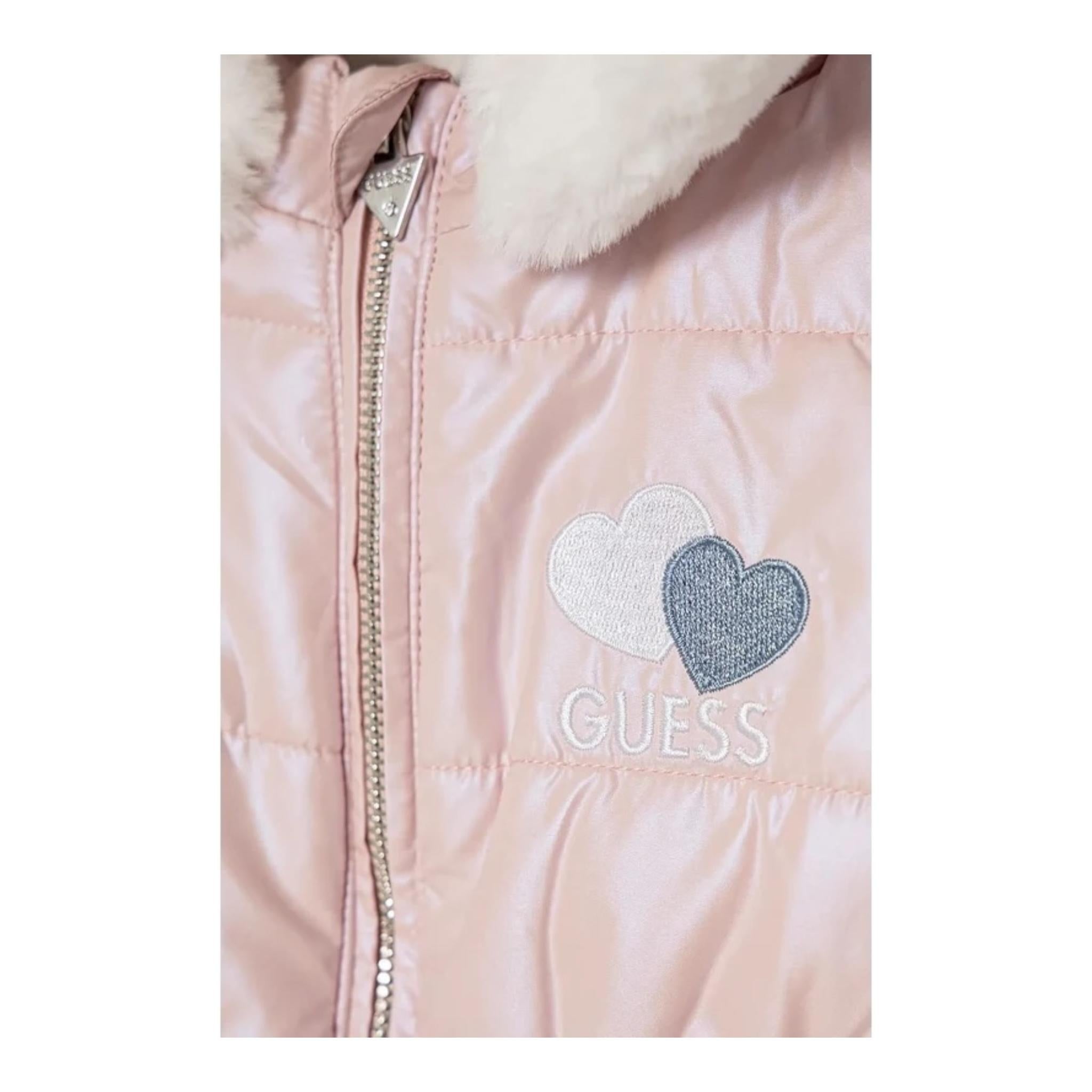 GUESS giubbino tinta unita con capuccio e zip Rosa per Neonata A4BL01WGJC0 ROSA GUESS