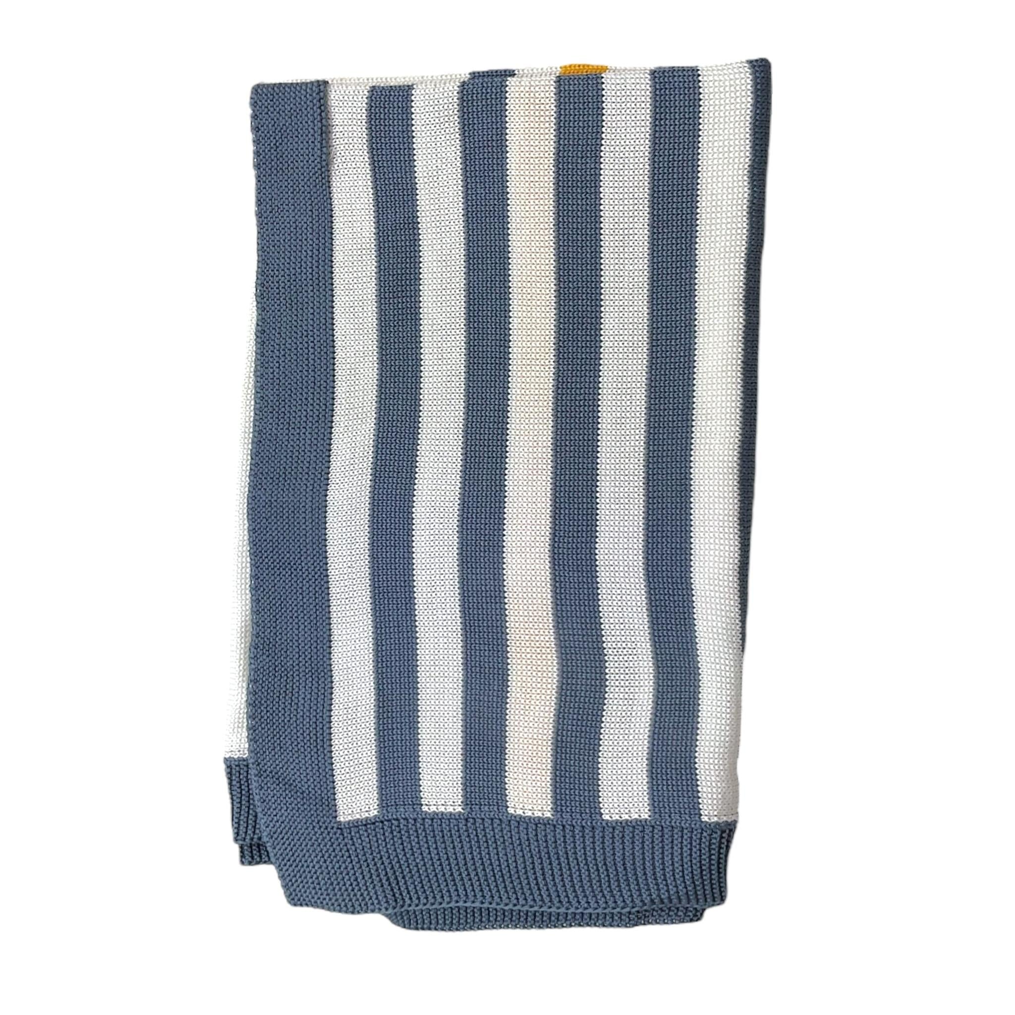 MARLU' coperta tinta unita con stampa e fantasia a righe Bianco per Neonato EF6180 BIANCO MARLU'