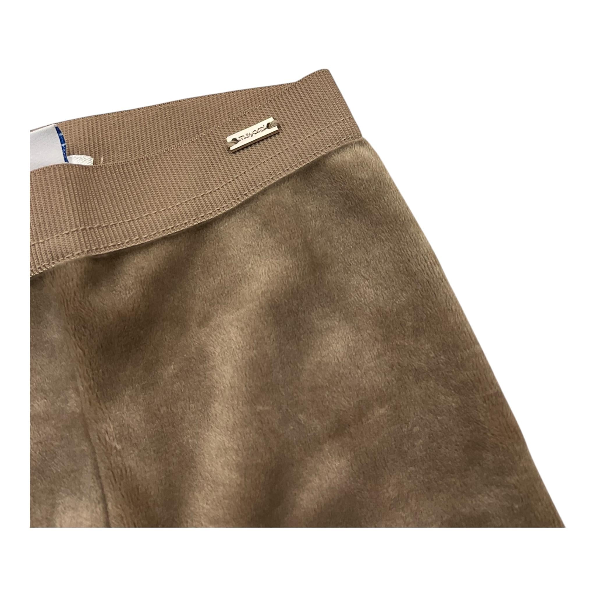 MAYORAL leggins tinta unita con elastico in velluto Fango per Bambina 727J FANGO MAYORAL