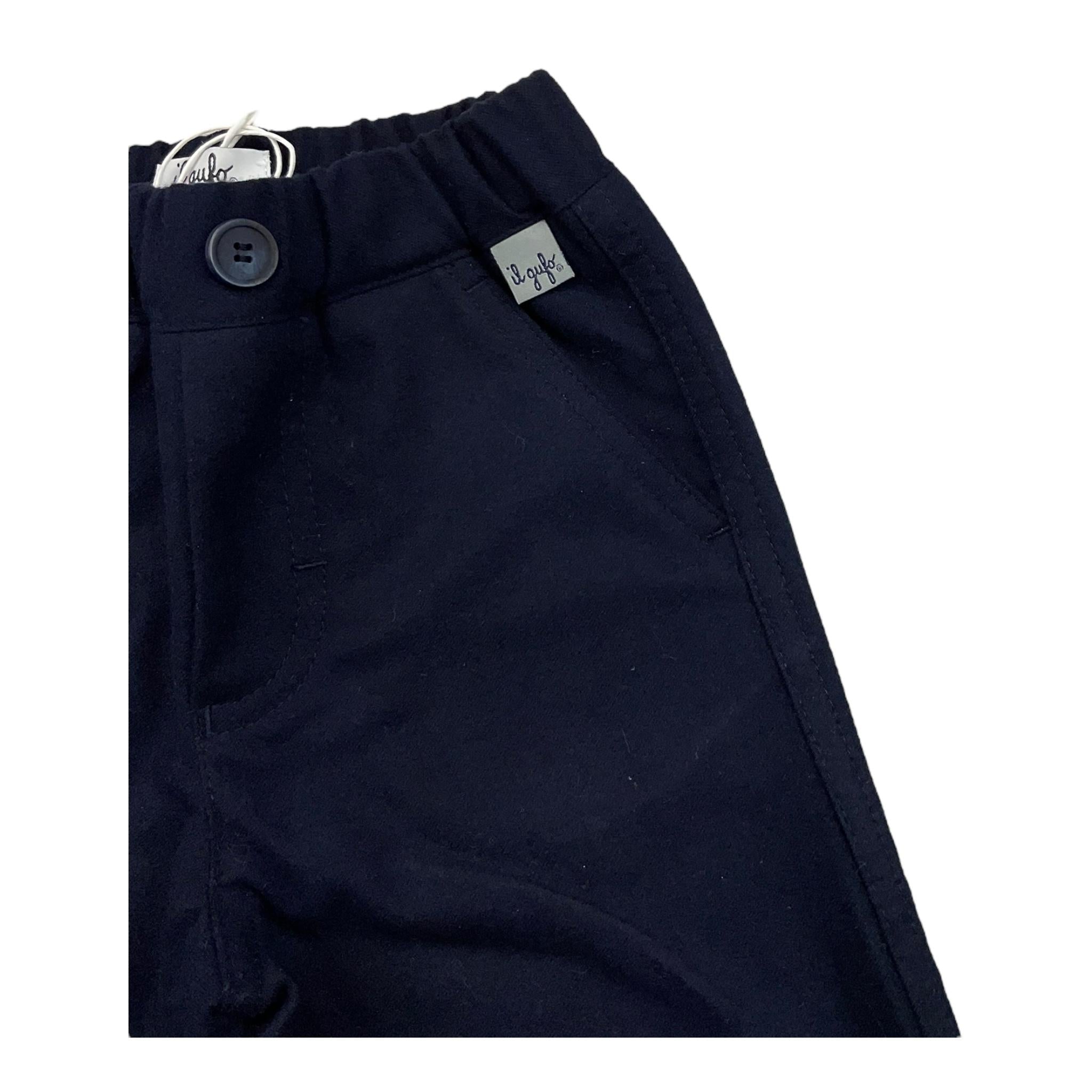 IL GUFO pantalone tinta unita con elastico in vita Blu per Neonato A24PL389W0003 BLU IL GUFO