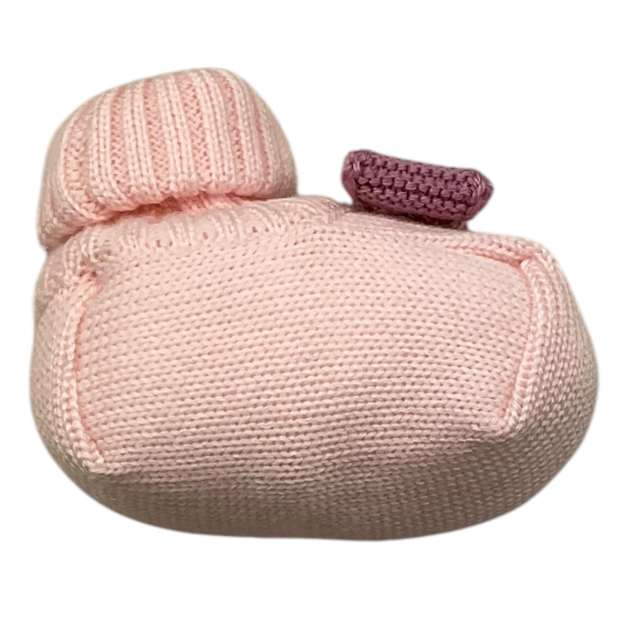 COLORI CHIARI babbucce tinta unita con fiocco in contrasto Rosa per Neonata FF757886 ROSA COLORI CHIARI