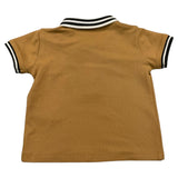 TRUSSARDI polo mezza manica tinta unita cn profili in contrasto Cammello per Neonato TIA25082PO CAMMELLO TRUSSARDI