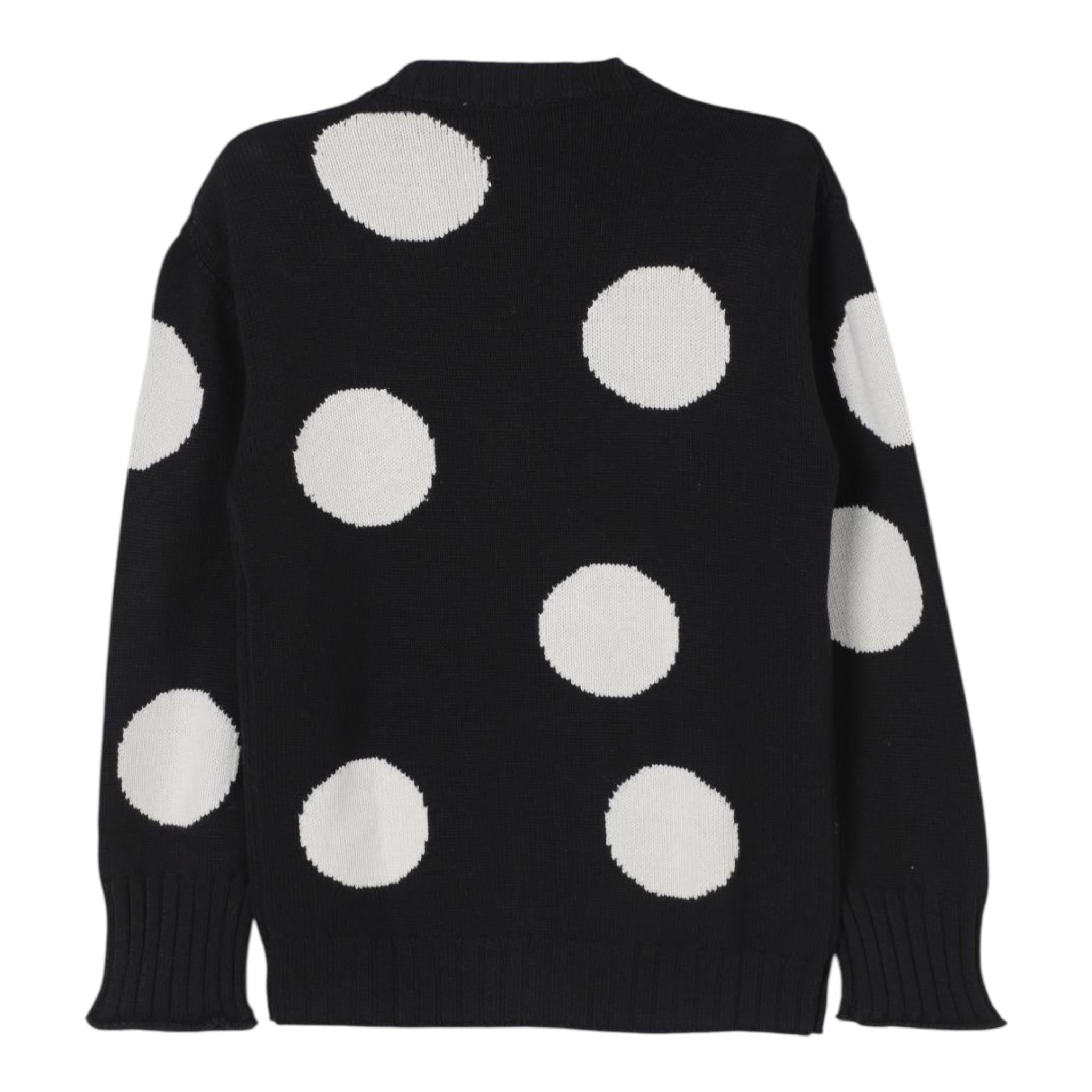 MSGM cardigan tinta unita con stampa cerchi Nero per Bambina F4MSJGCA133 NERO MSGM