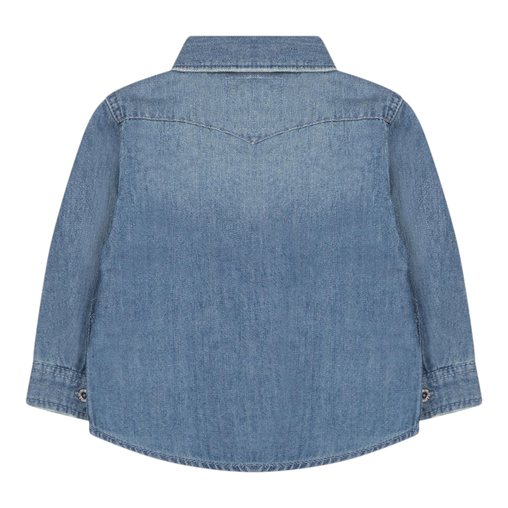 LEVI'S camicia in denim tinta unita  Azzurro per Neonato 6E6866 AZZURRO LEVI'S