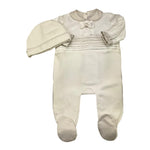 PETIT se tutina manica lunga tinta unita con cappello Bianco per Neonato S7115505 BIANCO PETIT