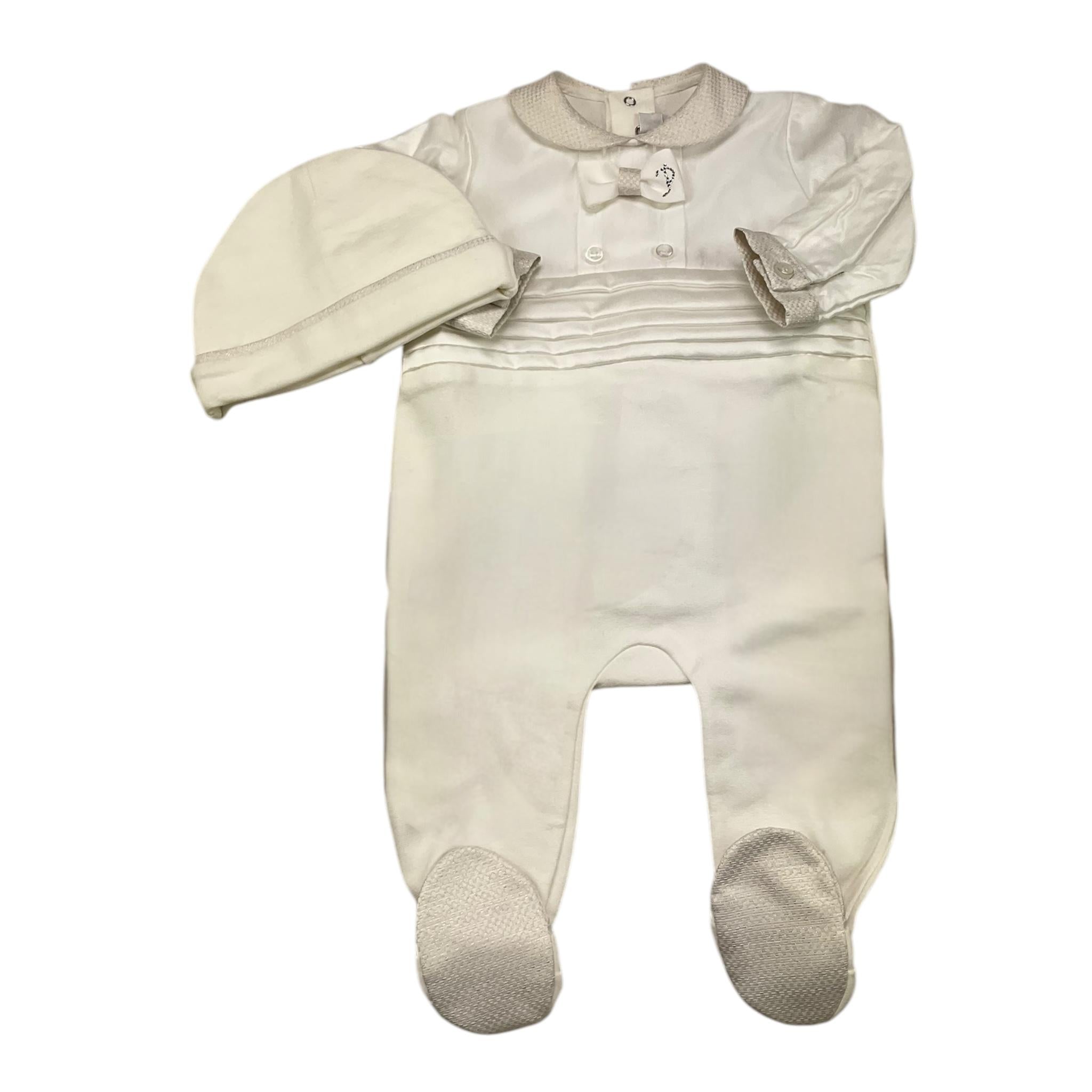 PETIT se tutina manica lunga tinta unita con cappello Bianco per Neonato S7115505 BIANCO PETIT