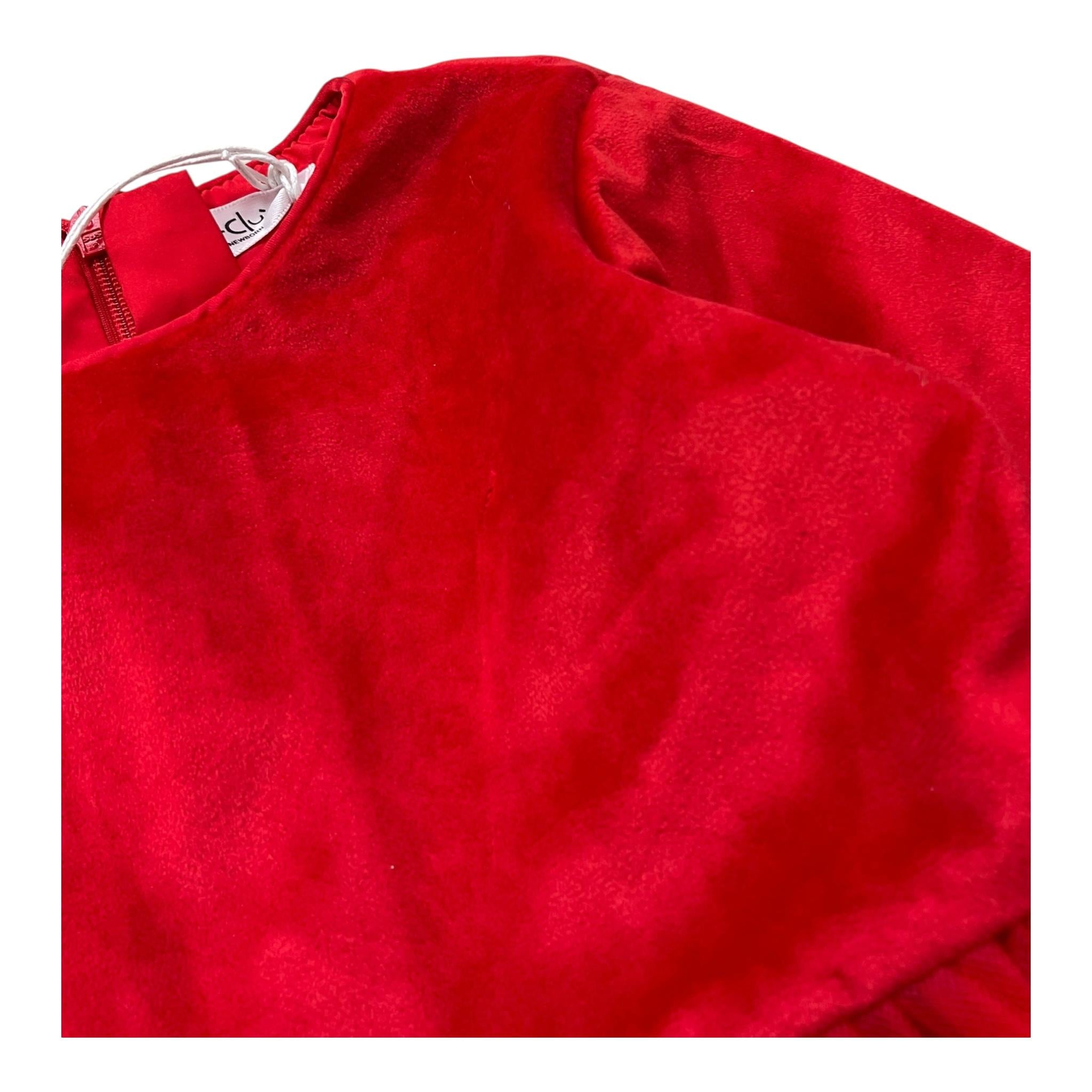 Y-CLU abito tinta unita con tulle Rosso per Neonata YN20701 ROSSO Y-CLU