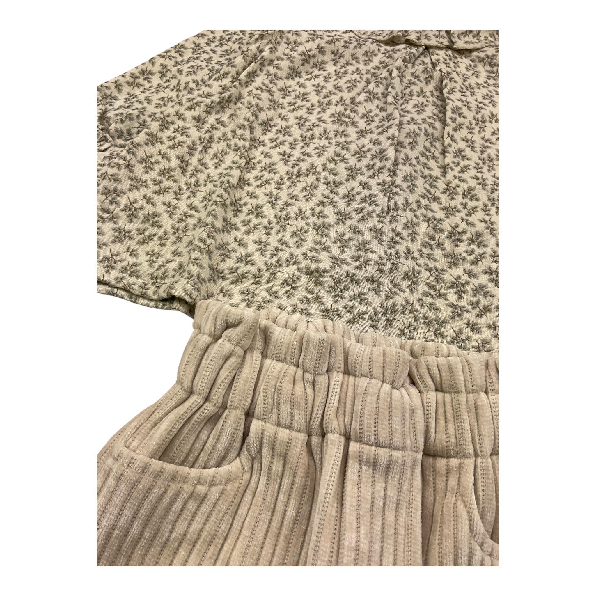 LALALU' completo 2 pezzi camicia-pantalone Beige per Neonata CTL011NX BEIGE LALALU'