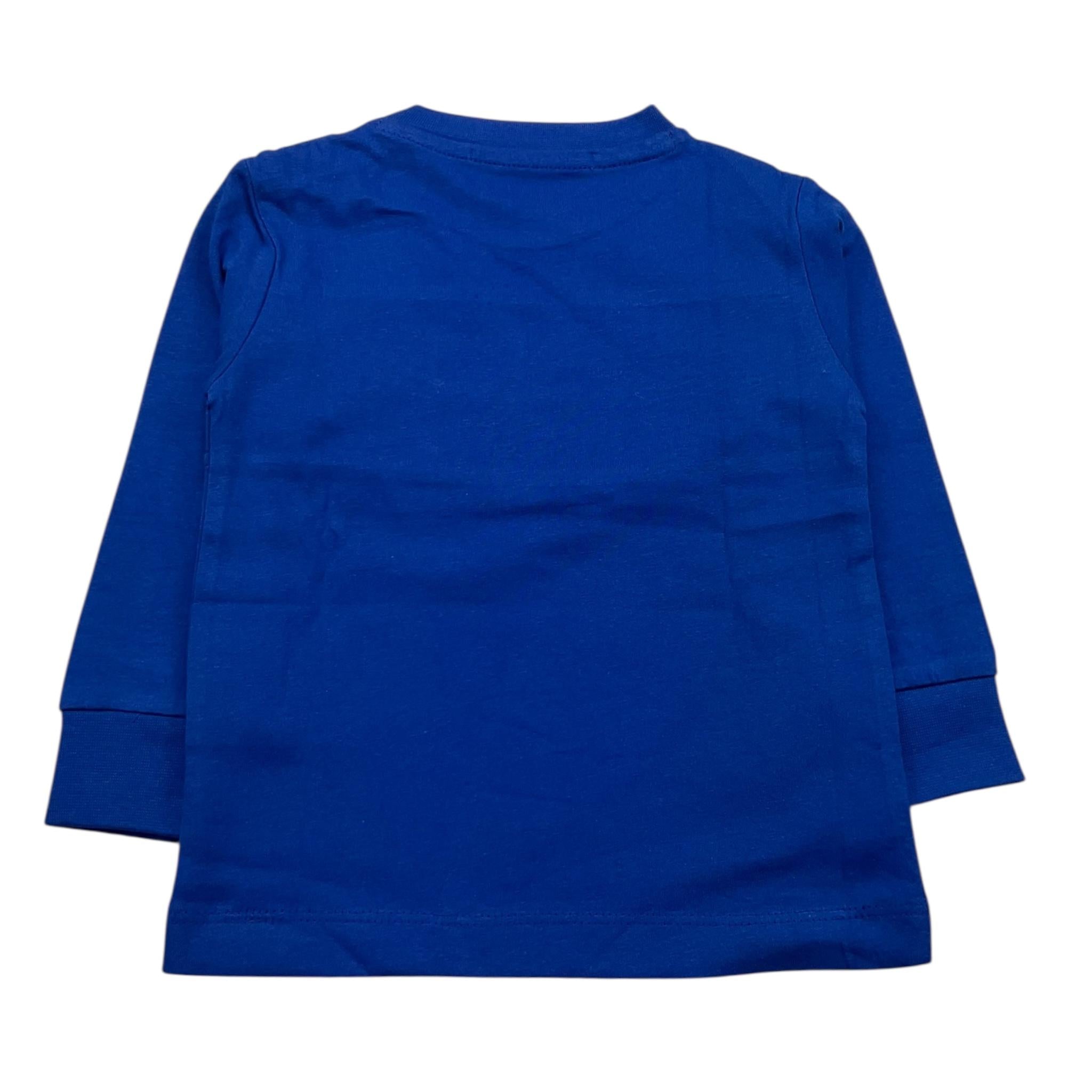 CESARE PACIOTTI shirt girocollo tinta unita con stampa Cobalto per Neonato TSP5301B COBALTO CESARE PACIOTTI