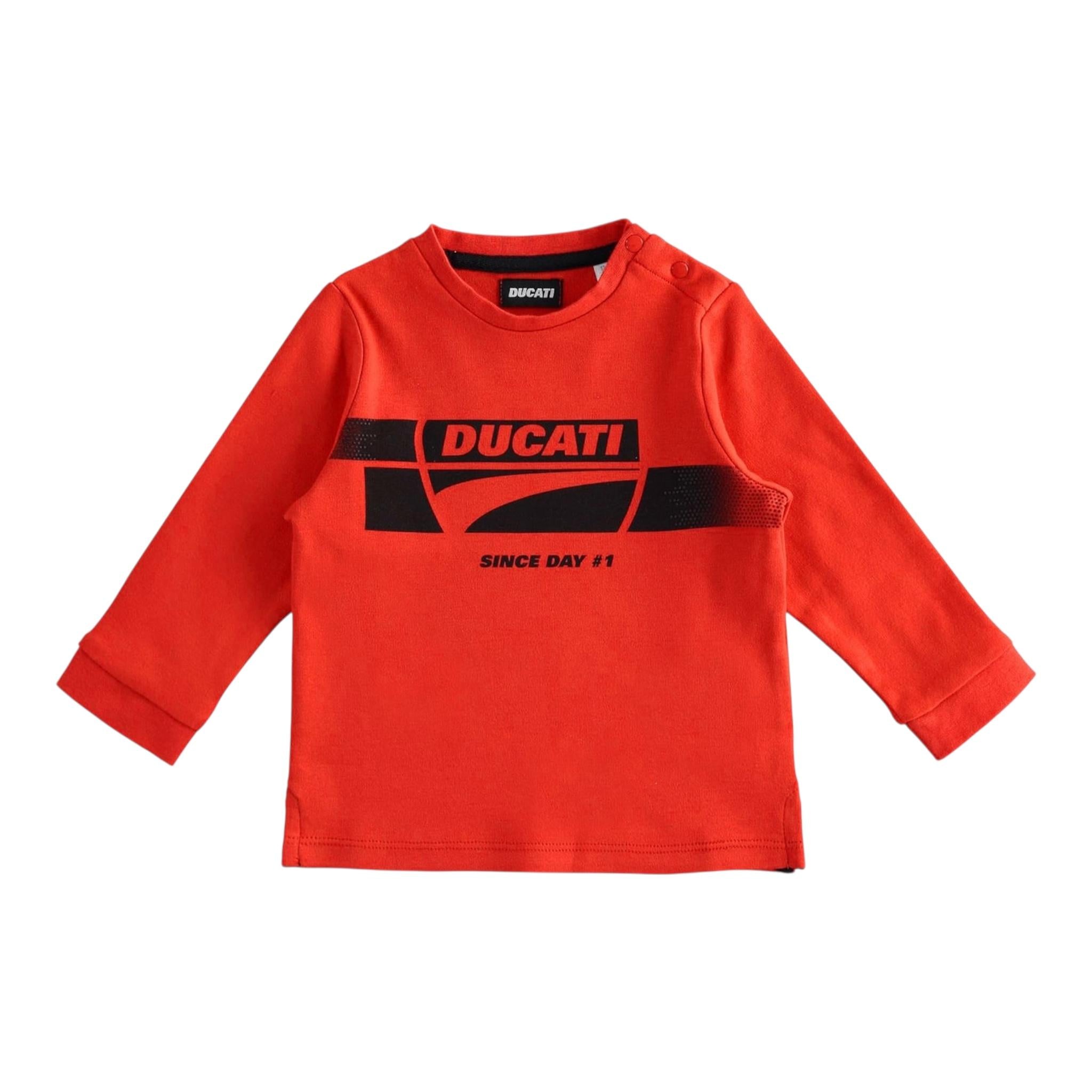 DUCATI shirt girocollo tinta unita con stampa Rosso per Neonato G5611 ROSSO DUCATI