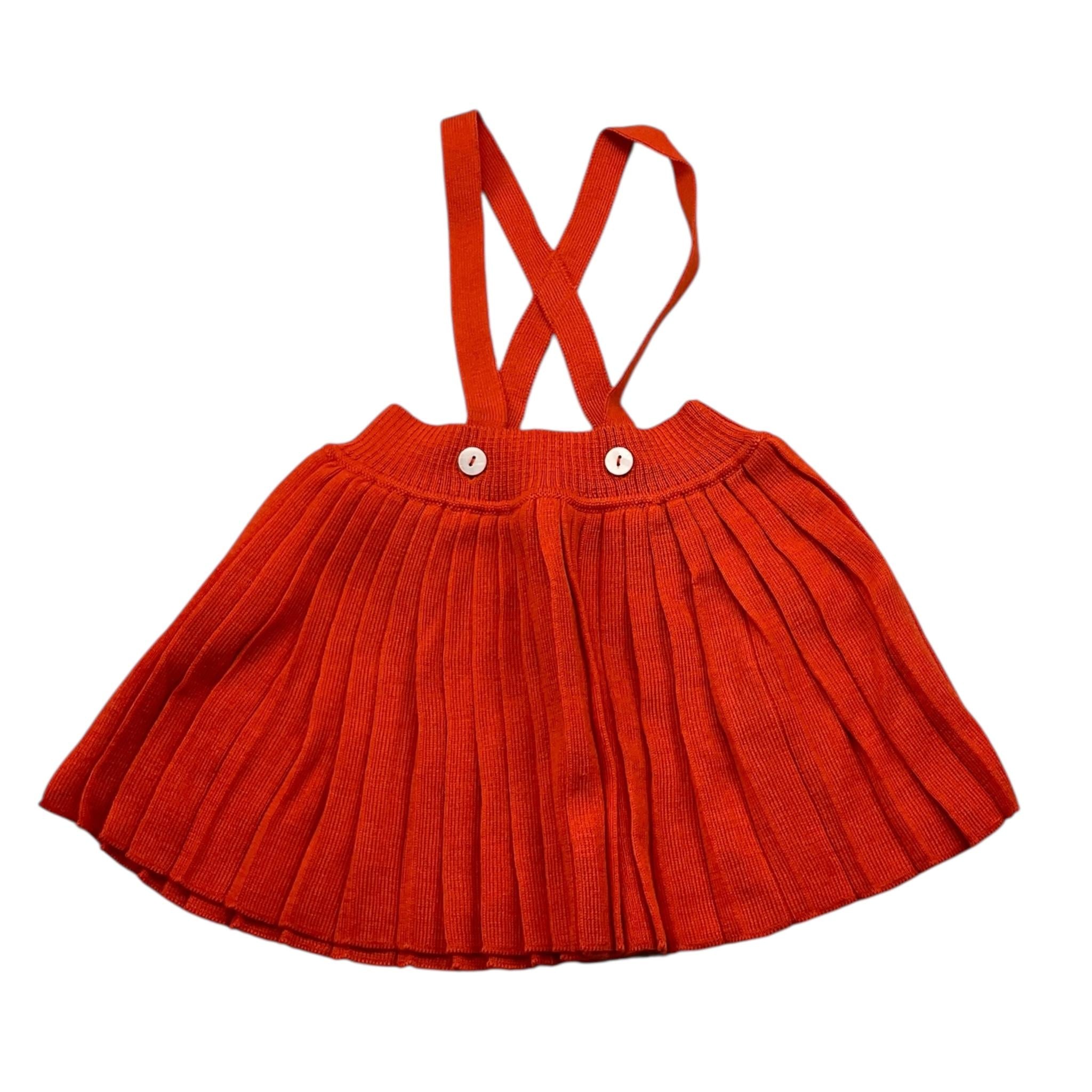 LE COCONNE gonna tinta unita con bretelle Arancione per Bambina LCN2296 ARANCIONE LE COCONNE