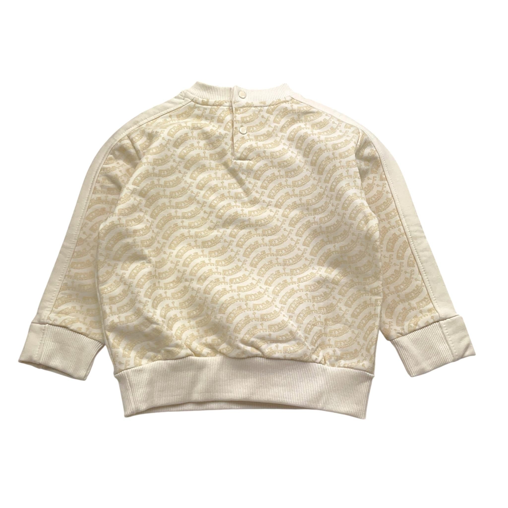 CESARE PACIOTTI felpa tinta unita girocollo logata Panna per Bambino MFP5302BX PANNA CESARE PACIOTTI