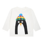 STELLA McCARTNEY shirt girocollo tinta unita con stampa pinguino Bianco per Neonato TT8610 BIANCO STELLA McCARTNEY