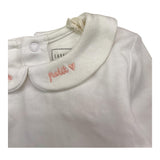 CARRE'MENT BEAU body tinta unita con colletto con ricamo Bianco per Neonata Y30172 BIANCO CARRE'MENT BEAU