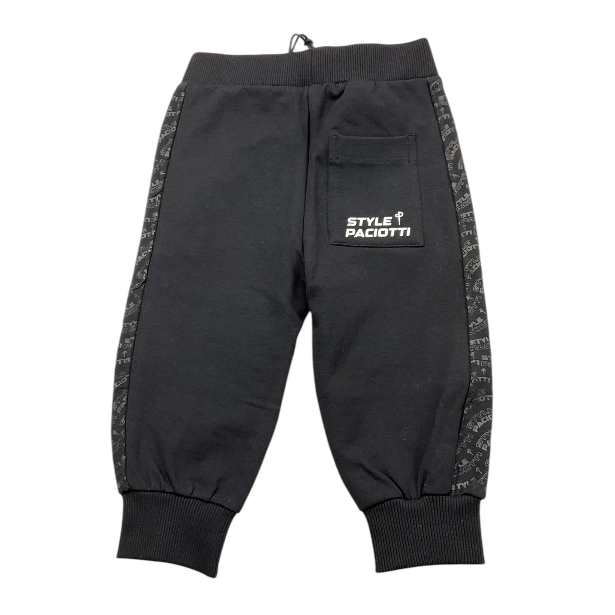 CESARE PACIOTTI pantalone tuta tinta unita logato Nero per Neonato PFP5301B NERO CESARE PACIOTTI