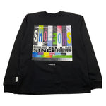 SHOE shirt girocollo tinta unita con stampa in contrasto Nero per Bambino TONY2430 NERO SHOE