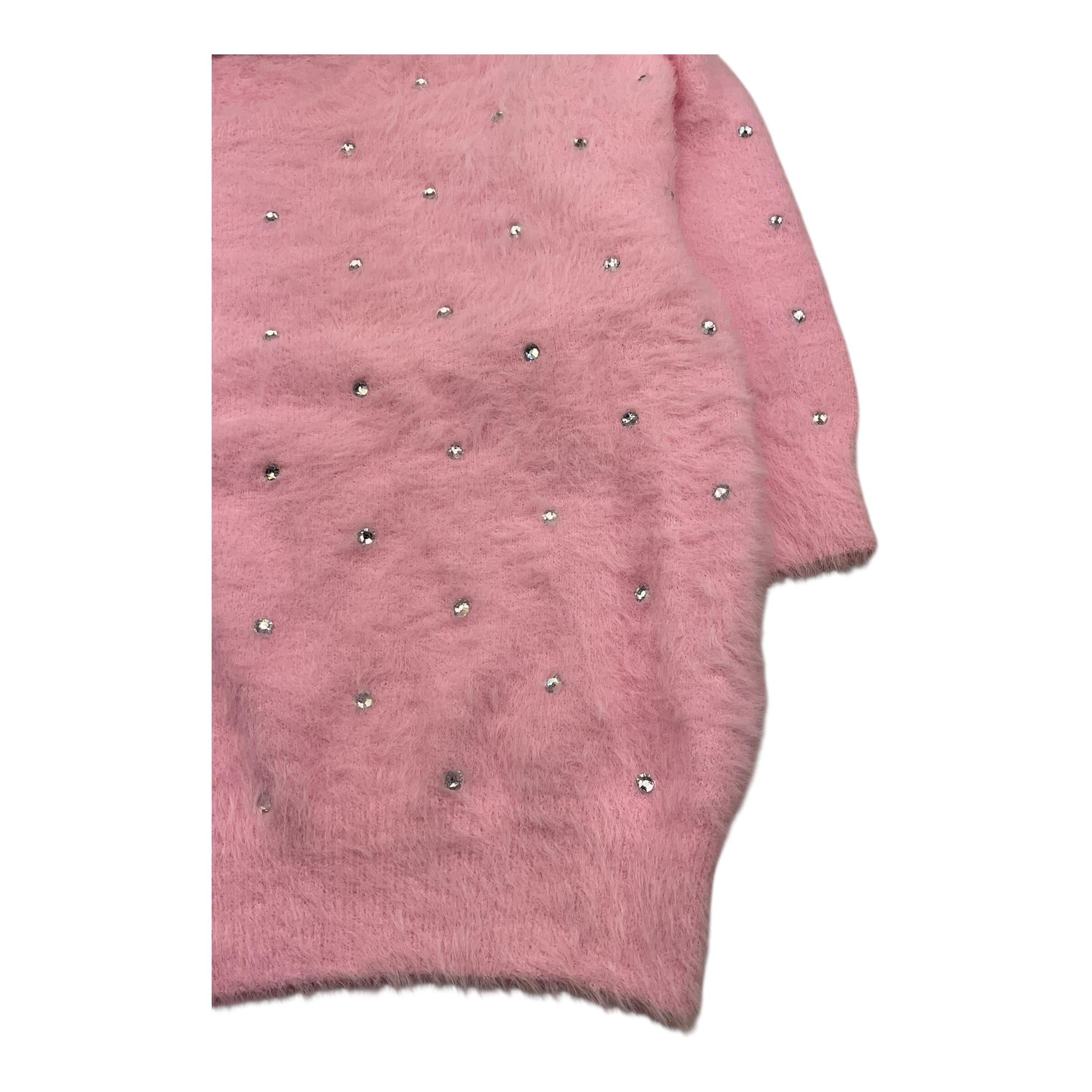 PHILOSOPHY maglia girocollo tinta unita cn brillantini Rosa per Bambina PFMA009 ROSA PHILOSOPHY