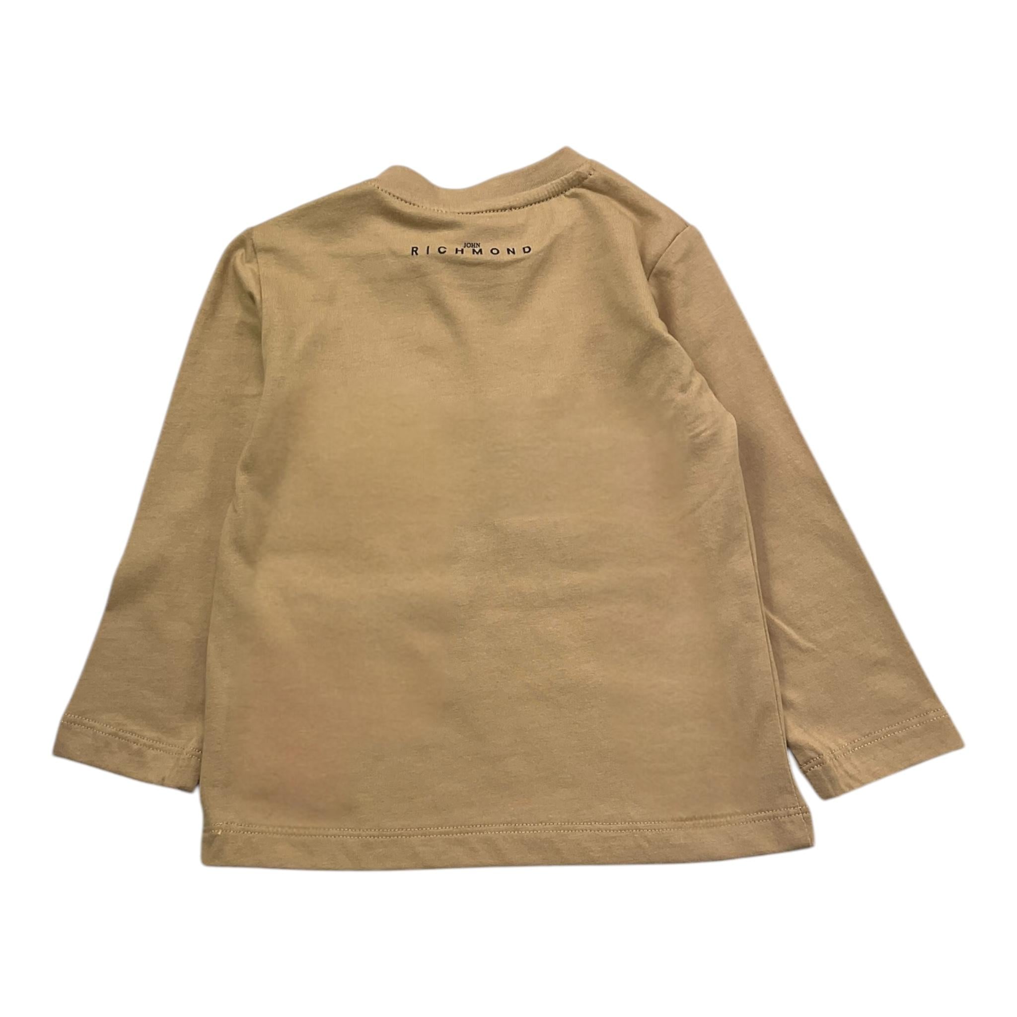 JOHN RICHMOND shirt girocollo tinta unita con stampa in contrasto Beige per Neonato RIA25060TS BEIGE JOHN RICHMOND