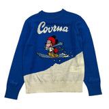 SAINT BARTH maglia girocollo tinta unita con stampa Blu per Bambino DOU00006 BLU SAINT BARTH