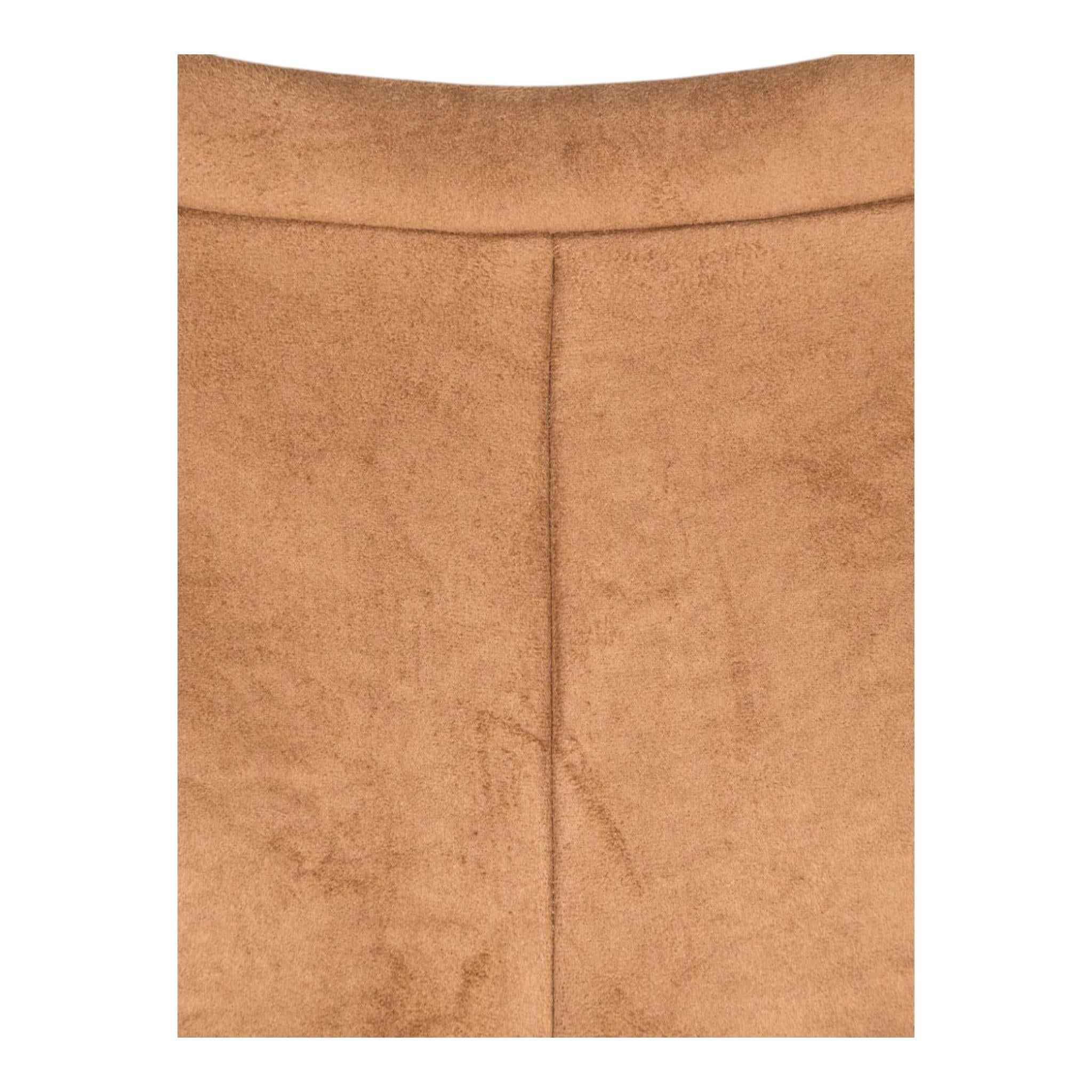 DOU DOU short tinta unita in camoscio Cammello per Bambina DV6A09 CAMMELLO DOU DOU