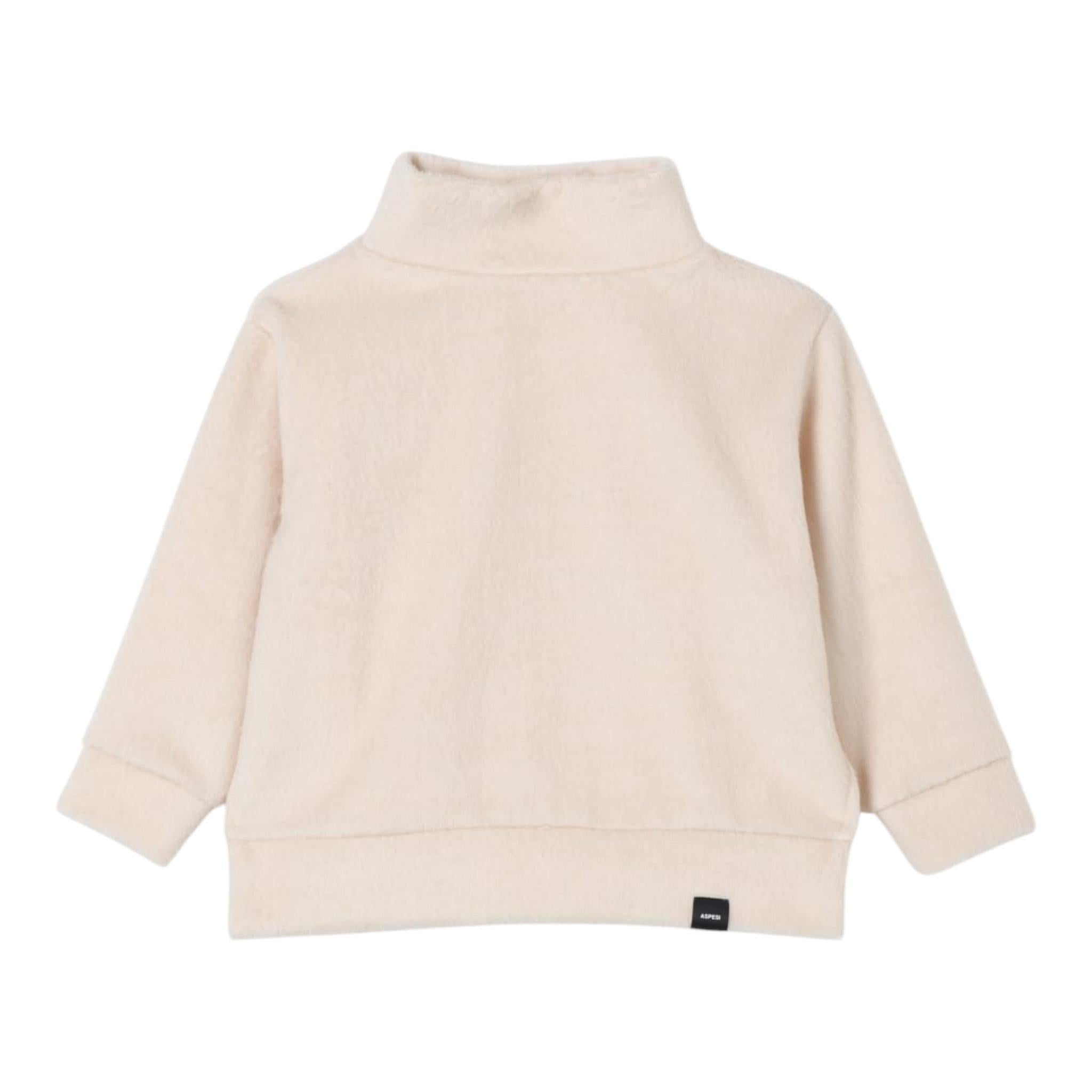 ASPESI maglia tinta unita collo alto Panna per Bambina F24044MFM0144 PANNA ASPESI