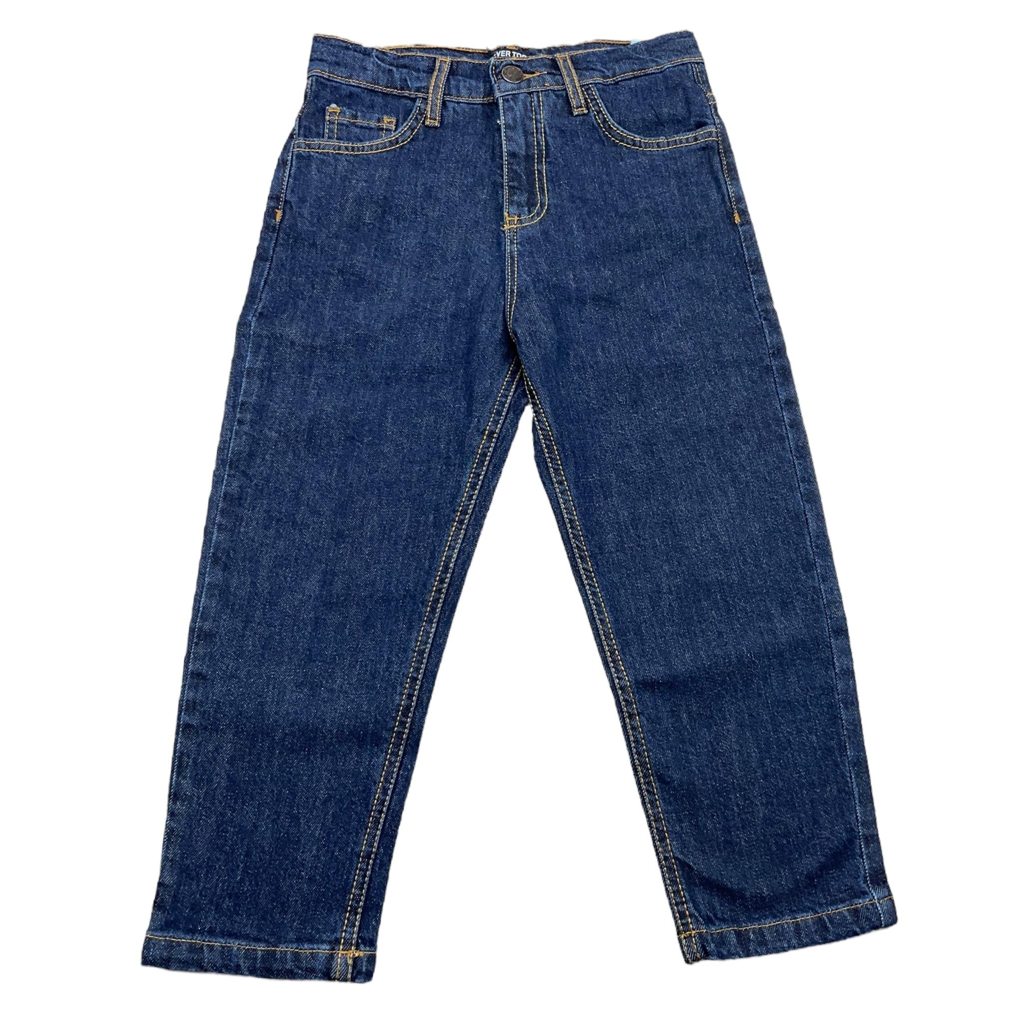 NEVER TOO jeans tinta unita con girovita regolabile Blu per Bambino NT2188B BLU NEVER TOO